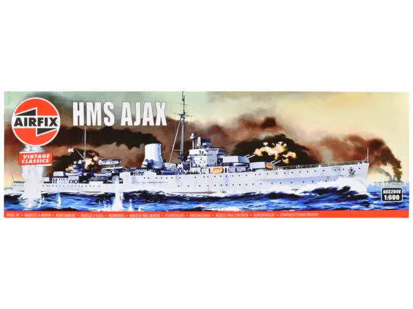Level 3 Model Kit HMS Ajax Light Cruiser 1/600 Plastic Model Kit by Airfix #1