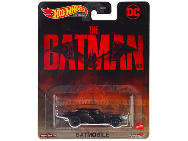 Batmobile Matt Black "The Batman" (2022) Movie "DC Comics" Diecast Model Car by Hot Wheels #1