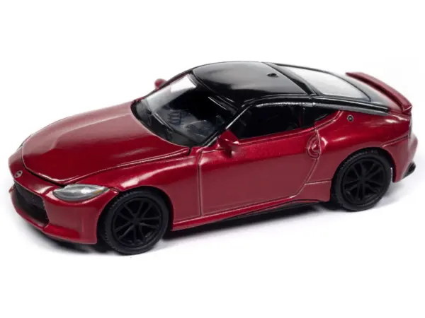 2023 Nissan Z Passion Red Metallic with Black Top "Import Legends" Series 1/64 Diecast Model Car by Auto World #2