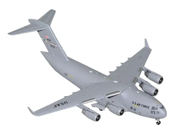 Boeing C-17 Globemaster III Transport Aircraft "Wright-Patterson Air Force Base - United States Air Force" (000-0178) Gray "Gemini Macs" Series 1/400 Diecast Model Airplane by GeminiJets #2