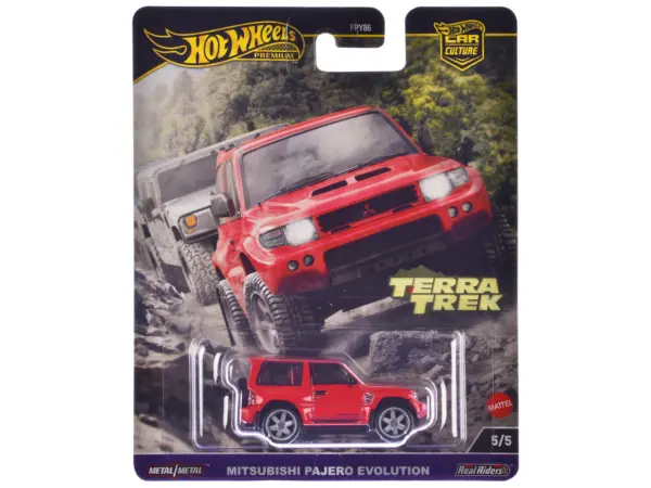 Mitsubishi Pajero Evolution RHD (Right Hand Drive) Red "Terra Trek" Series Diecast Model Car by Hot Wheels #1