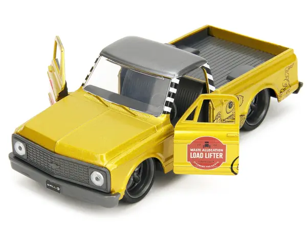 1972 Chevrolet Cheyenne Pickup Truck Gold Metallic with Gray Top "Wall-E" (2008) Movie "Hollywood Rides" Series 1/32 Diecast Model Car by Jada #2