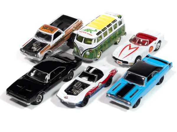 Pop Culture 2025 Set of 6 Cars Release 1 1/64 Diecast Model Cars by Johnny Lightning #2