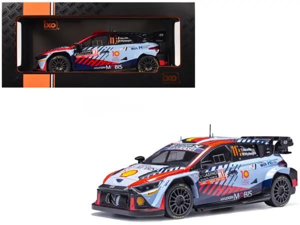 Hyundai i20 N Rally1 #11 Thierry Neuville - Martijn Wydaeghe Winner "Rallye Monte-Carlo" (2024) 1/18 Diecast Model Car by IXO Models #1