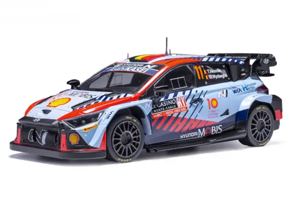 Hyundai i20 N Rally1 #11 Thierry Neuville - Martijn Wydaeghe Winner "Rallye Monte-Carlo" (2024) 1/18 Diecast Model Car by IXO Models #3