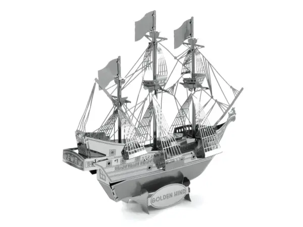 Model Kit Golden Hind Galleon (Moderate Difficulty) Steel Model by Metal Earth #2