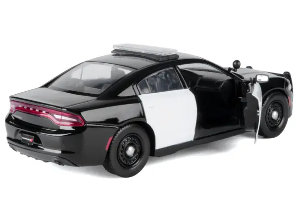 2023 Dodge Charger Pursuit Police Car Black and White "Law Enforcement and Public Service" Series 1/24 Diecast Model Car by Motormax #4
