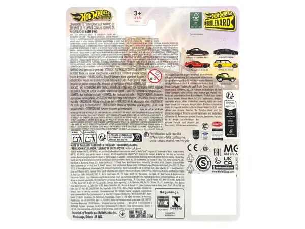 1969 Ford Mustang Boss 302 Orange with Black Stripes and Hood "Boulevard" Series Diecast Model Car by Hot Wheels #2