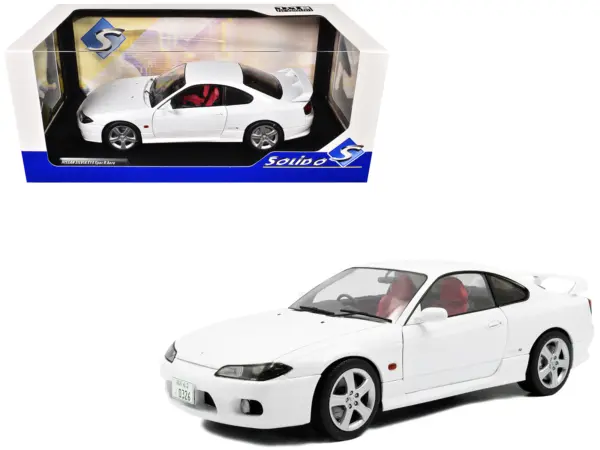 1999 Nissan Silvia (S15) Spec-R Aero RHD (Right Hand Drive) Aspen White 1/18 Diecast Model Car by Solido #1