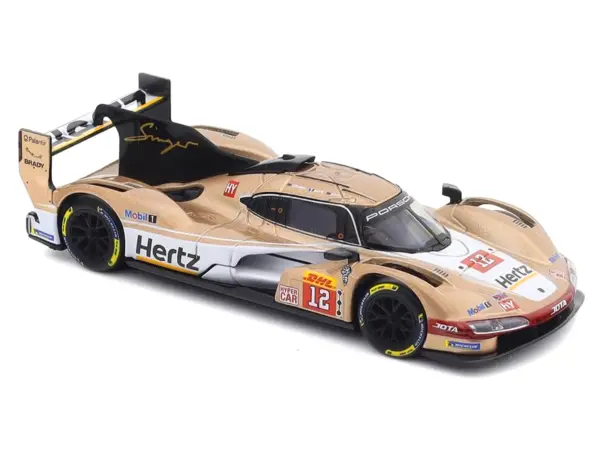Porsche 963 #12 Callum Ilott - Will Stevens - Norman Nato "Hertz Team Jota" Hypercar Team Winner "FIA World Endurance Championship" (2024) with Display Case "Race" Series 1/43 Diecast Model Car by Bburago #2