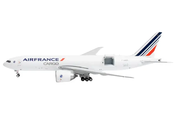 Boeing 777F Commercial Aircraft "Air France Cargo" (F-GUOC) White with Red and Blue Striped Tail "Interactive Series" 1/400 Diecast Model Airplane by GeminiJets #2