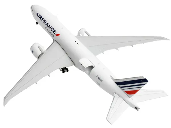 Boeing 777F Commercial Aircraft "Air France Cargo" (F-GUOC) White with Red and Blue Striped Tail "Interactive Series" 1/400 Diecast Model Airplane by GeminiJets #3