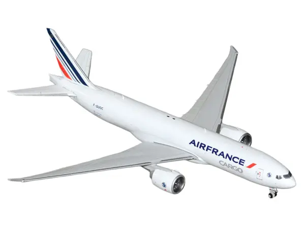 Boeing 777F Commercial Aircraft "Air France Cargo" (F-GUOC) White with Red and Blue Striped Tail 1/400 Diecast Model Airplane by GeminiJets #2