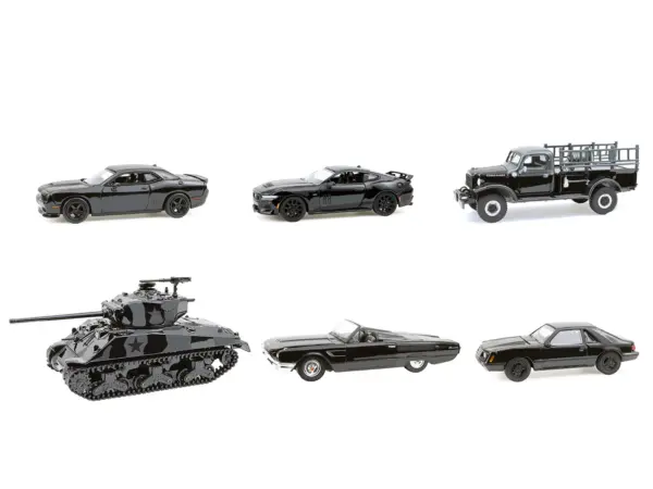 "Black Bandit" 6 piece Set Series 30 1/64 Diecast Model Cars by Greenlight #2