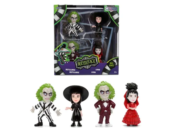 Set of 4 Diecast Figures "Beetlejuice" (1988) Movie "Metalfigs" Series by Jada #1