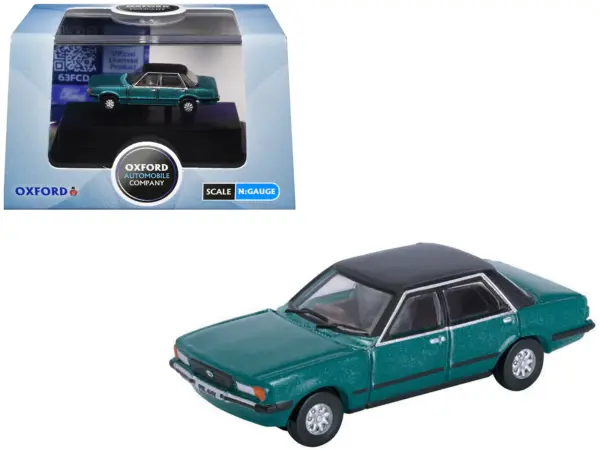 Ford Cortina Mk5 RHD (Right Hand Drive) Cosmos Blue Metallic with Black Top 1/148 (N) Scale Diecast Model Car by Oxford Diecast #1