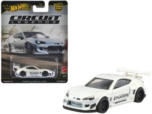 Subaru BRZ Pandem RHD (Right Hand Drive) White Metallic "Circuit Legends" Series Diecast Model Car by Hot Wheels #1