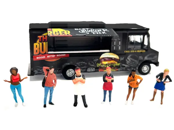 "Foodies" 6 piece Diecast Figure Set (6 Figures) Limited Edition for 1/64 Scale Models by American Diorama #3
