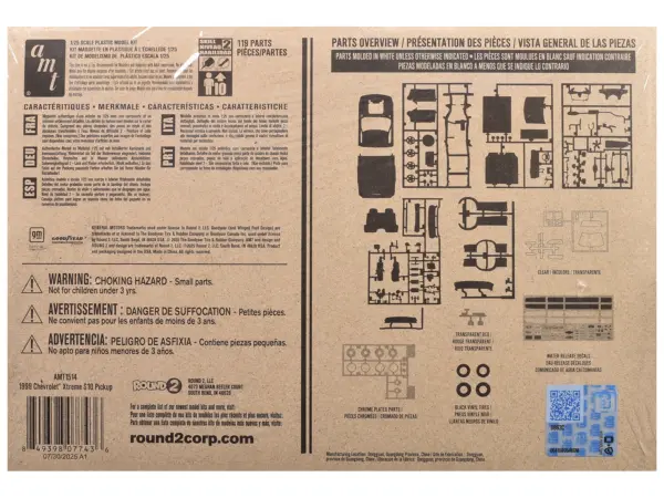 Skill 2 Model Kit 1999 Chevrolet S-10 Xtreme Pickup Truck 1/25 Scale Model by AMT #4