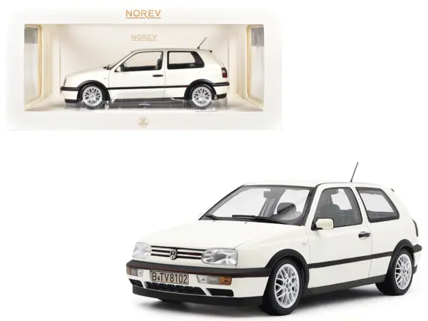 1996 Volkswagen Golf GTI Candy White "20 Years Anniversary Edition" 1/18 Diecast Model Car by Norev #1