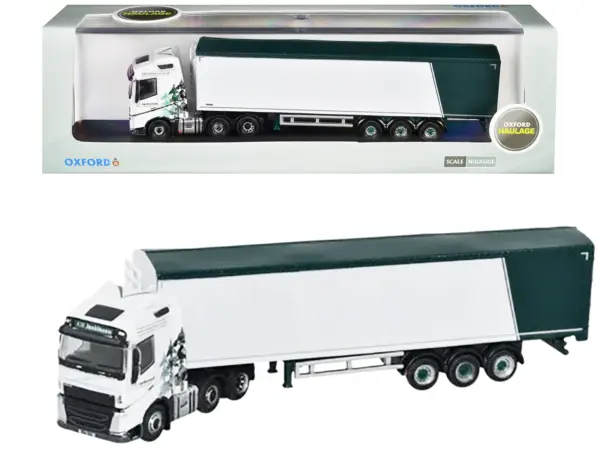 Volvo FH4 Truck RHD (Right Hand Drive) with Walking Floor Trailer "AW Jenkinson" White with Graphics 1/148 (N) Scale Diecast Model Car by Oxford Diecast #1
