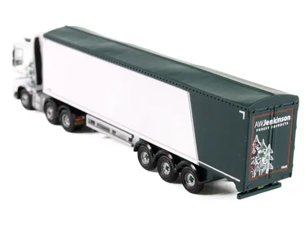 Volvo FH4 Truck RHD (Right Hand Drive) with Walking Floor Trailer "AW Jenkinson" White with Graphics 1/148 (N) Scale Diecast Model Car by Oxford Diecast #3