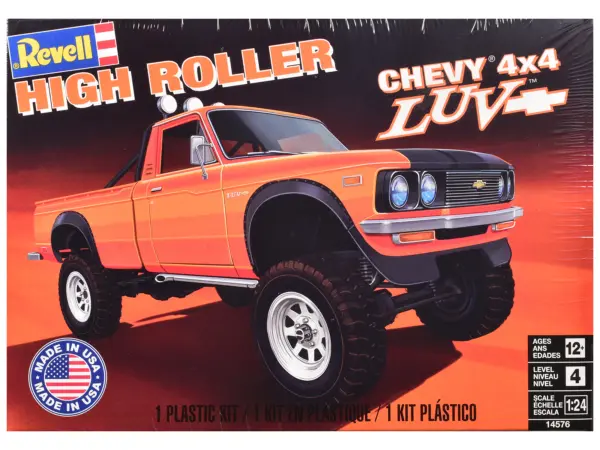 Level 4 Model Kit Chevrolet LUV 4x4 Pickup Truck "High Roller" 1/24 Scale Model by Revell #1