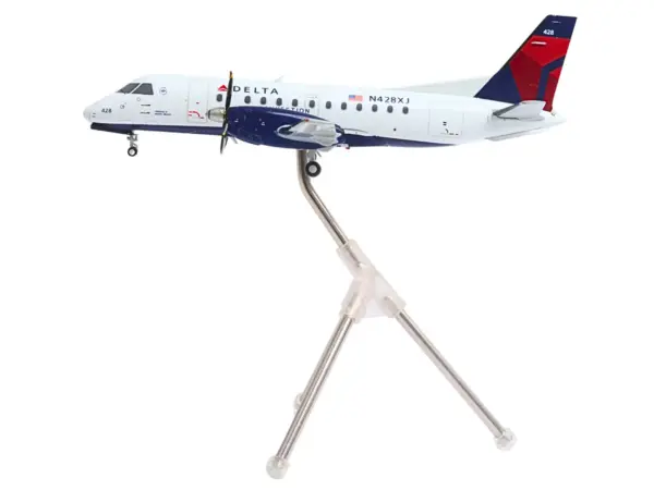 Saab 340B Commercial Aircraft "Delta Connection - Mesaba Airlines" (N428XJ) White with Red and Blue Tail "Gemini 200" Series 1/200 Diecast Model Airplane by GeminiJets #2
