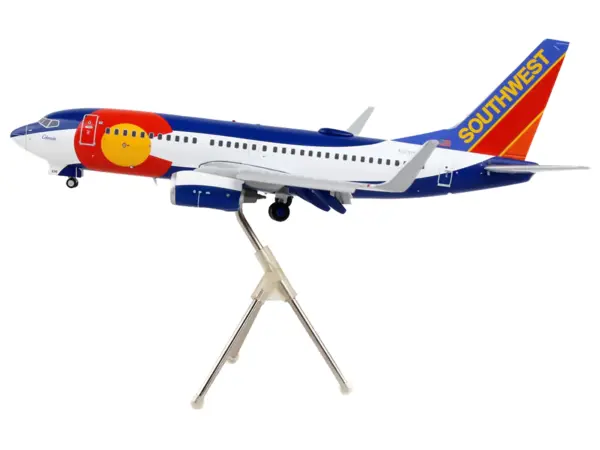 Boeing 737-700 Commercial Aircraft with Flaps Down Configuration "Southwest Airlines - Colorado One" (N230WN) White and Blue "Gemini 200" Series 1/200 Diecast Model Airplane by GeminiJets #2