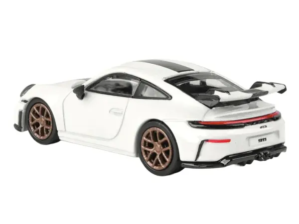 2025 Porsche 911 GT3 (992.2) Grand Prix White with Carbon Stripe 1/64 Diecast Model Car by Paragon #3