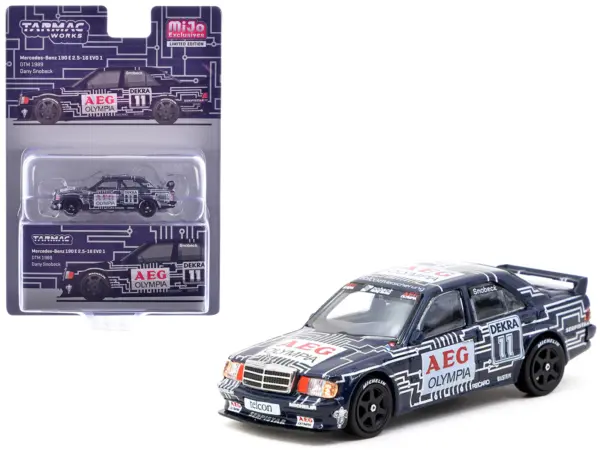Mercedes-Benz 190 E 2.5-16 EVO 1 #11 Dany Snobeck "Deutsche Tourenwagen Meisterschaft (DTM)" (1989) "Global64" Series 1/64 Diecast Model by Tarmac Works #1