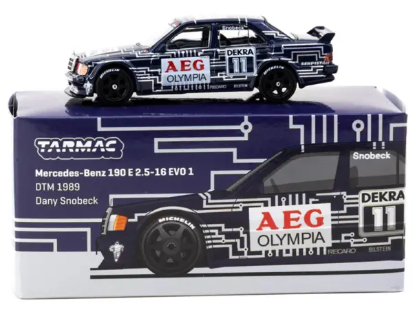 Mercedes-Benz 190 E 2.5-16 EVO 1 #11 Dany Snobeck "Deutsche Tourenwagen Meisterschaft (DTM)" (1989) "Global64" Series 1/64 Diecast Model by Tarmac Works #3