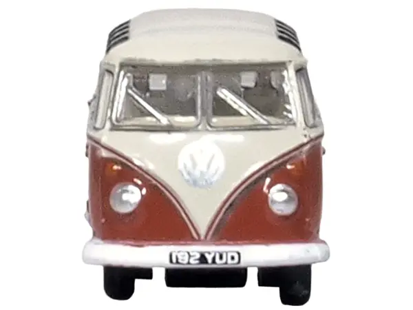 Volkswagen T1 Samba Bus Sealing Wax Red and Gray 1/148 (N) Scale Diecast Model Car by Oxford Diecast #4