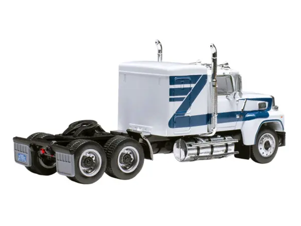 1978 Ford LTL 9000 Truck Tractor White with Blue Stripes 1/64 Diecast Model by IXO Models #3