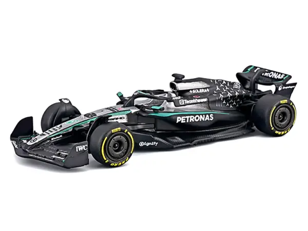 Mercedes AMG F1 W16 E Performance #63 George Russell Formula One F1 World Championship (2025) "Formula Racing" Series 1/64 Diecast Model Car by Bburago #2