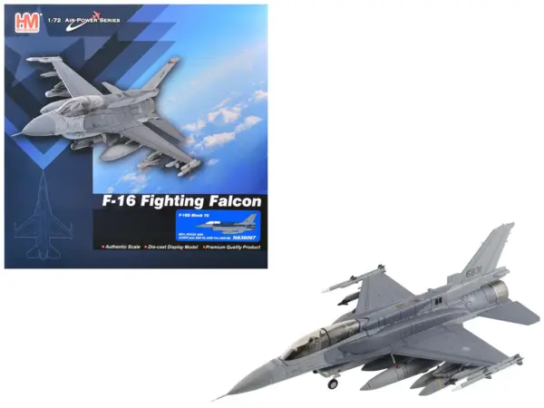 Lockheed F-16D Fighting Falcon Fighter Aircraft "6831 Block 70" (2025) Republic of China Air Force "Air Power Series" 1/72 Diecast Model by Hobby Master #1
