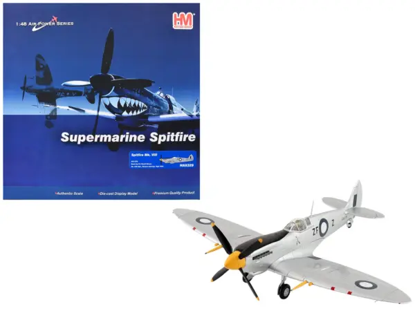 Supermarine Spitfire Mk VIII Fighter Aircraft "A53-379 Flight Lieutenant David Glaser No. 549 Squadron Strauss Airstrip" (1944) Royal Australian Air Force "Air Power Series" 1/48 Diecast Model by Hobby Master #1