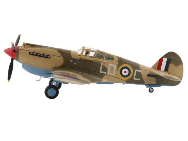 Curtiss P-40 Warhawk Tomahawk Mk IIB Aircraft "LD-C Clive Caldwell No. 250 Squadron North Africa" (1942) British Royal Air Force "Air Power Series" 1/48 Diecast Model by Hobby Master #2