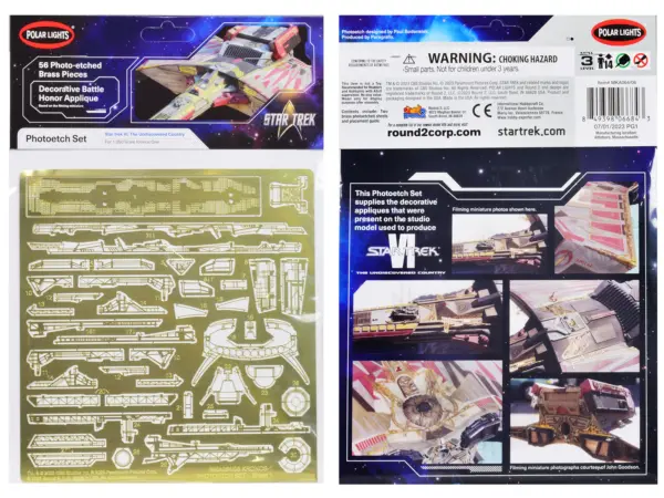 Photoetch Set for Klingon Kronos One Spaceship "Star Trek VI: The Undiscovered Country" (1991) Movie 1/350 Scale by Polar Lights #3