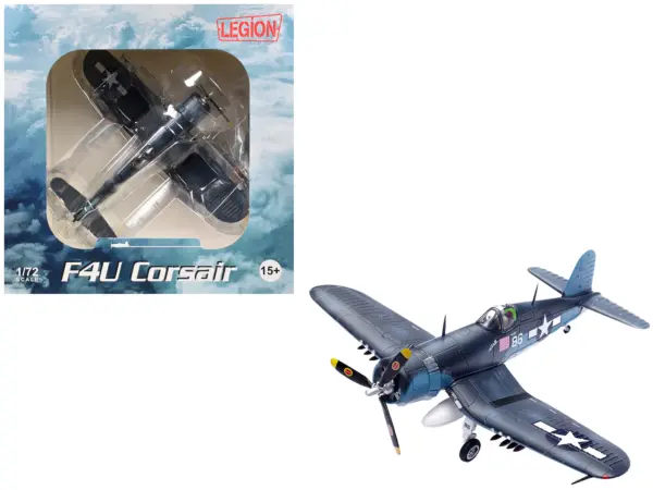 Vought F4U-1A Corsair Fighter Plane Marine "Lucybelle Maj. Gregory 'Pappy' Boyington VMF-214 Black Sheep Vella Lavella" (1943) United States Marines 1/72 Diecast Model Airplane by Legion #1