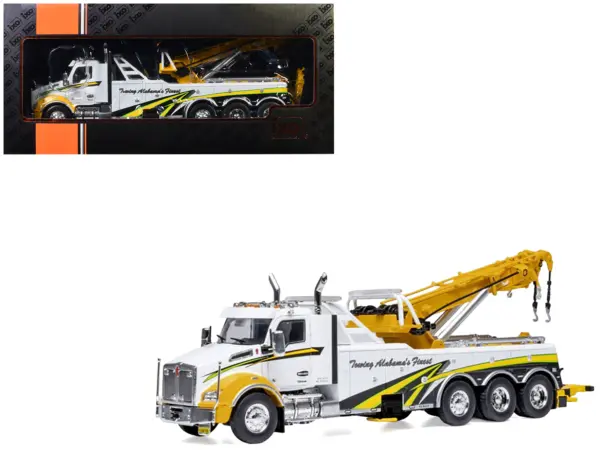 2018 Kenworth T880 Wrecker Tow Truck "Towing Alabama's Finest" White with Graphics 1/43 Diecast Model by IXO Models #1