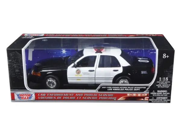 2001 Ford Crown Victoria Los Angeles Police Department LAPD Car 1/18 Diecast Car Model by Motormax #1