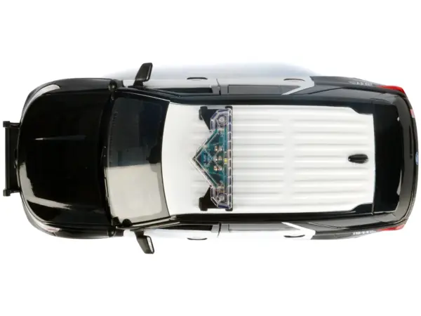 2022 Ford Police Interceptor Utility Black and White "Los Angeles Police Department (LAPD)" with Flashing Light Bar and Front and Rear Lights and Sounds 1/24 Diecast Model Car by Motormax #5