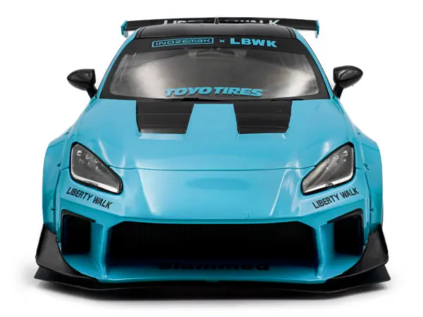 2024 Toyota GR86 LBWK Body Kit RHD (Right Hand Drive) Baby Blue with Black Top 1/18 Diecast Model Car by Solido #5