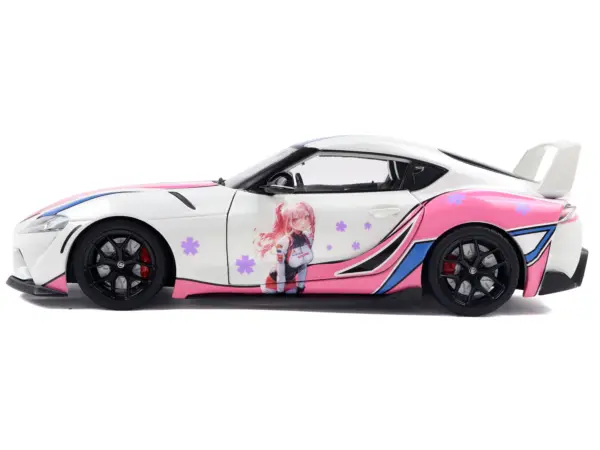 2024 Toyota GR Supra "Itasha" White with Graphics "StreetFighters" 1/18 Diecast Model Car by Solido #3