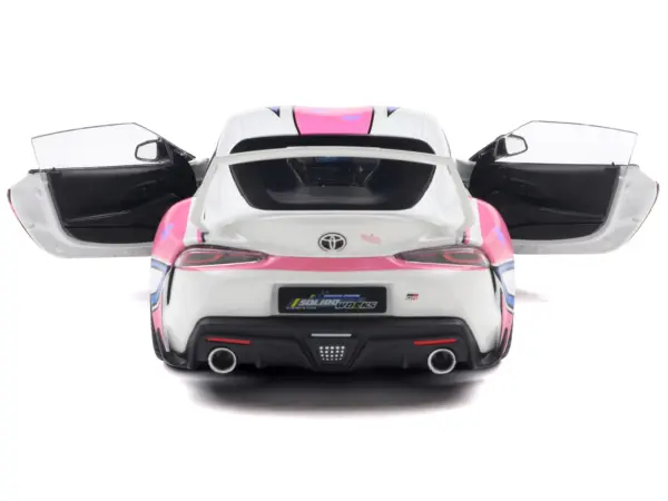 2024 Toyota GR Supra "Itasha" White with Graphics "StreetFighters" 1/18 Diecast Model Car by Solido #4