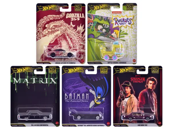 "Pop Culture 2025" 5 piece Set N "Premium Series" Diecast Model Cars by Hot Wheels #1