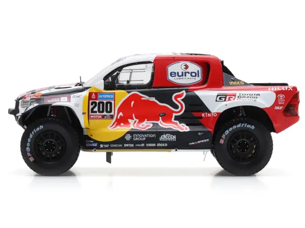 Toyota GR SKR HILUX T1+ Pickup Truck #200 Nasser Al-Attiyah - Mathieu Baumel "Toyota Gazoo Racing" Winner "Dakar Rally" (2023) with Acrylic Display Case 1/18 Model Car by Spark #2