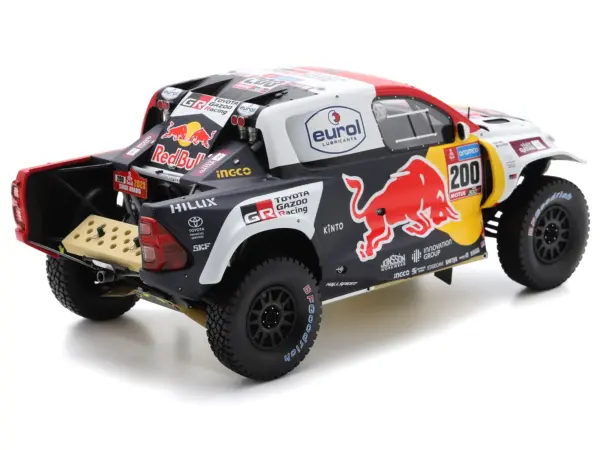 Toyota GR SKR HILUX T1+ Pickup Truck #200 Nasser Al-Attiyah - Mathieu Baumel "Toyota Gazoo Racing" Winner "Dakar Rally" (2023) with Acrylic Display Case 1/18 Model Car by Spark #3
