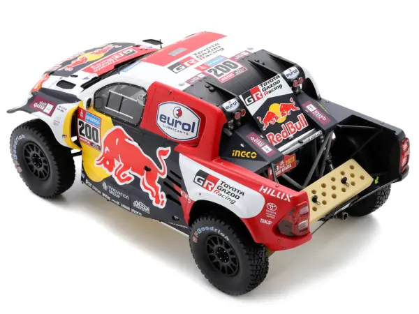Toyota GR SKR HILUX T1+ Pickup Truck #200 Nasser Al-Attiyah - Mathieu Baumel "Toyota Gazoo Racing" Winner "Dakar Rally" (2023) with Acrylic Display Case 1/18 Model Car by Spark #4